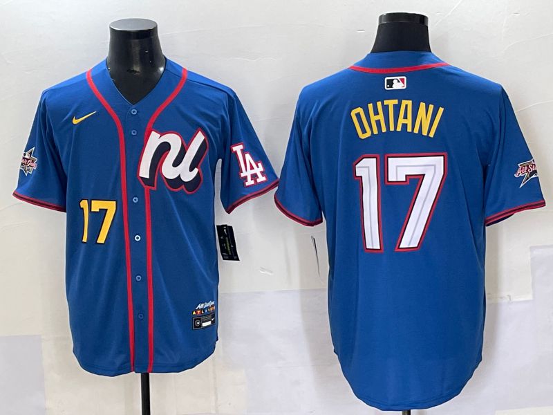 Men 2025 Los Angeles Dodgers #17 Ohtani Blue All star Nike MLB Jersey style 5